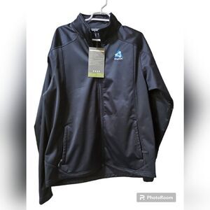 Eddie bauer jacket womens size xl black trail soft shell water resistant logo